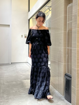 「アイテム（チョーカー、ブラウン系）」を使った、miyakoshi＿87さん（レディース・158cm）の夏コーディネート