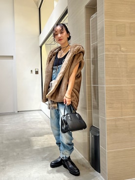 「レイヤードスタイル」｜「アイテム（その他アウター）」を使った、miyakoshi＿87さん（レディース・158cm）の秋コーディネート
