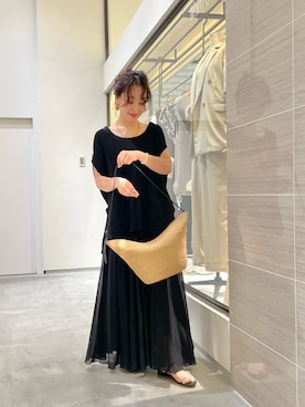 「トングサンダル」｜「アイテム（アクセサリー）」を使った、miyakoshi＿87さん（レディース・158cm）の夏コーディネート