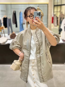 「アイテム（MA-1）」を使った、miyakoshi＿87さん（レディース・158cm）の夏コーディネート