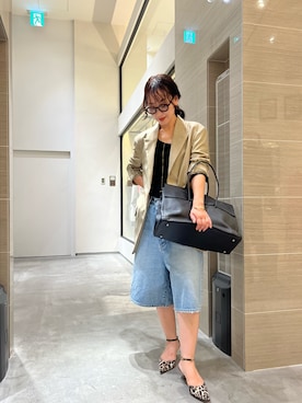 「アイテム（パンプス、イエロー系）」を使った、miyakoshi＿87さん（レディース・158cm）の夏コーディネート