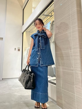 「Iラインスカート」｜miyakoshi＿87さん（レディース・158cm）の春コーディネート