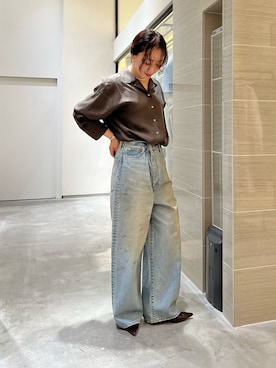 ウィムガゼット　ドロストデニム　36【小柄さん必見！】 ウィムガゼット ドロストデニムパンツ 36【小柄さん向け】｜Yahoo