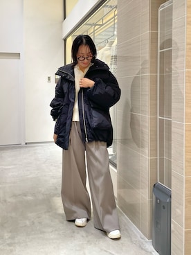 「アイテム（ダウンジャケット/コート）」を使った、miyakoshi＿87さん（レディース・158cm）の秋コーディネート