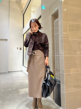 「チェック柄」｜miyakoshi＿87さん（レディース・158cm）の秋コーディネート