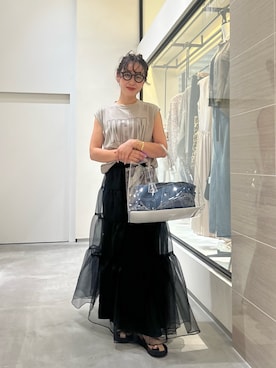 「オーガンジー」｜miyakoshi＿87さん（レディース・158cm）の夏コーディネート