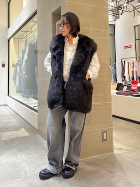 「THE PAUSE（ザ ポーズ）のアイテム」を使った、miyakoshi＿87さん（レディース・158cm）の冬コーディネート