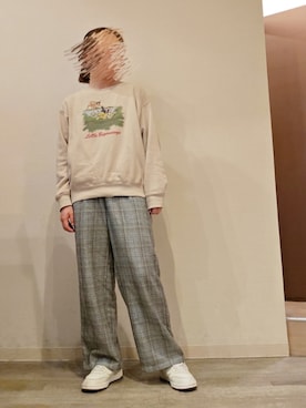 「パシオスのアイテム（スラックス、グレー系）」を使った、R!◎N.さん（レディース・156cm）の春コーディネート