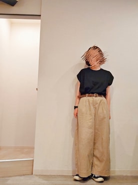 「アイテム（チノパンツ）」を使った、R!◎N.さん（レディース・156cm）の夏コーディネート