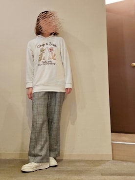 「Disney（ディズニー）のアイテム」を使った、R!◎N.さん（レディース・156cm）の冬コーディネート