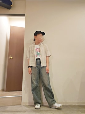 「バレルレッグジーンズ」｜R!◎N.さん（レディース・156cm）の夏コーディネート