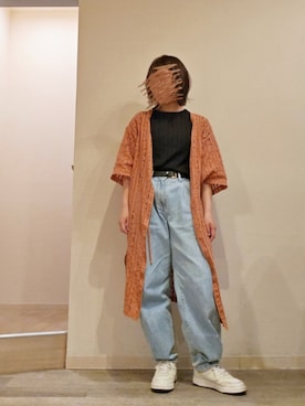 「リブT」｜R!◎N.さん（レディース・156cm）の春コーディネート