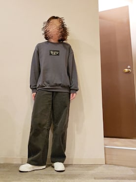 「しまむら（シマムラ）のアイテム（スウェット、ブラック系）」を使った、R!◎N.さん（レディース・156cm）の春コーディネート