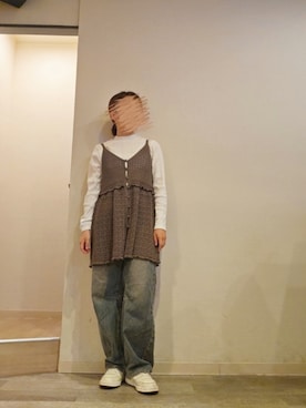「アイテム（キャミソール、グリーン系）」を使った、R!◎N.さん（レディース・156cm）の秋コーディネート