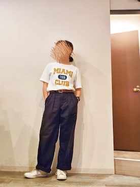 「アイテム（チノパンツ）」を使った、R!◎N.さん（レディース・156cm）の秋コーディネート