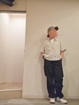 「アイテム（カーゴパンツ）」を使った、R!◎N.さん（レディース・156cm）の夏コーディネート