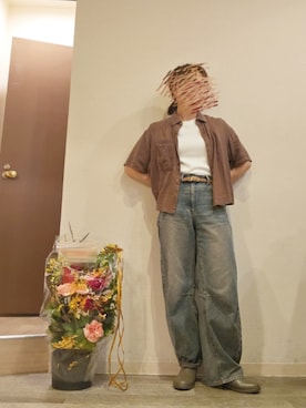 「EDWIN（エドウィン）のアイテム」を使った、R!◎N.さん（レディース・156cm）の秋コーディネート