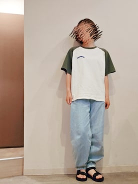 「ラグランTシャツ」｜R!◎N.さん（レディース・156cm）の夏コーディネート