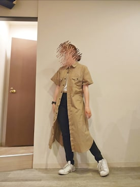 「アイテム（シャツワンピース）」を使った、R!◎N.さん（レディース・156cm）の夏コーディネート
