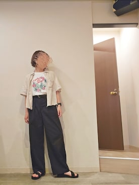 「アイテム（チノパンツ）」を使った、R!◎N.さん（レディース・156cm）の夏コーディネート