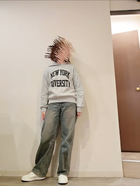 「アイテム（パーカー）」を使った、R!◎N.さん（レディース・156cm）の冬コーディネート