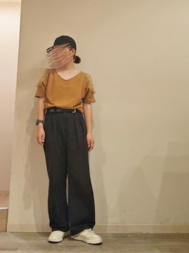 「GU（ジーユー）のアイテム（帽子）」を使った、R!◎N.さん（レディース・156cm）の夏コーディネート