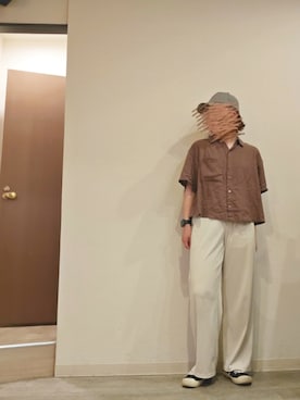 「リネンシャツ」｜R!◎N.さん（レディース・156cm）の夏コーディネート