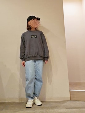 「GU（ジーユー）のアイテム（帽子）」を使った、R!◎N.さん（レディース・156cm）の春コーディネート