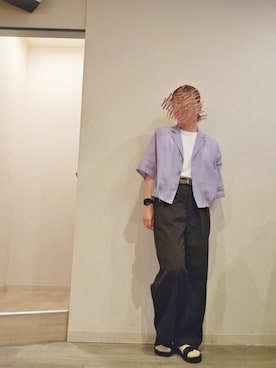 「アイテム（チノパンツ）」を使った、R!◎N.さん（レディース・156cm）の夏コーディネート