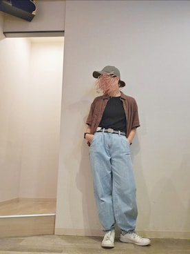 「リブT」｜R!◎N.さん（レディース・156cm）の夏コーディネート