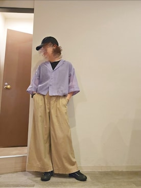 「アイテム（チノパンツ）」を使った、R!◎N.さん（レディース・156cm）の夏コーディネート