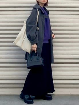 「Champion（チャンピオン）のアイテム」を使った、SIZUさん（レディース・156cm）の冬コーディネート