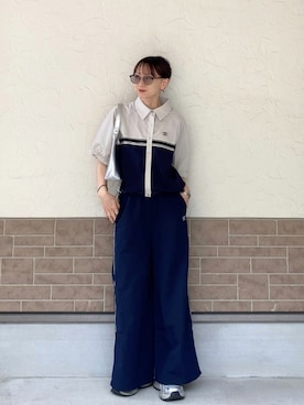 「UMBRO（アンブロ）のアイテム」を使った、SIZUさん（レディース・156cm）の春コーディネート