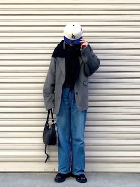 「GeeRA（ジーラ）のアイテム」を使った、SIZUさん（レディース・156cm）の冬コーディネート