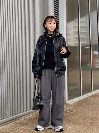 「forksy.（フォルクシー）の【forksy.】＜エブリデイシリーズ＞シアーフリルカフスリブニットプルオーバー（ニット/セーター）」を使った、SIZUさん（レディース・156cm）の春コーディネート