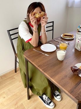 「BEAMS BOY（ビームスボーイ）のアイテム（ワンピース/ドレス）」を使った、SIZUさん（レディース・156cm）の夏コーディネート