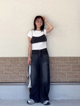 「feepur（フェピュール）のアイテム（ベスト）」を使った、SIZUさん（レディース・156cm）の夏コーディネート
