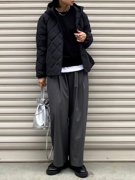 「andme（アンドミー）のアイテム」を使った、SIZUさん（レディース・156cm）の秋コーディネート