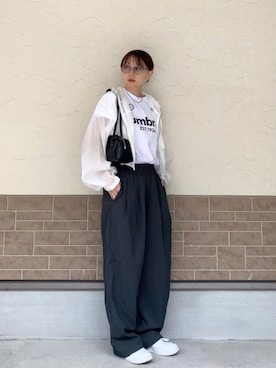 「UMBRO（アンブロ）のアイテム」を使った、SIZUさん（レディース・156cm）の春コーディネート