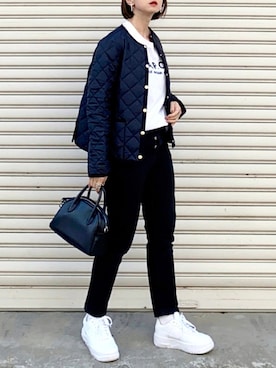 「MACKINTOSH PHILOSOPHY（ﾏｯｷﾝﾄｯｼｭ ﾌｨﾛｿﾌｨｰ）のアイテム（ジャケット/アウター）」を使った、SIZUさん（レディース・156cm）の秋コーディネート