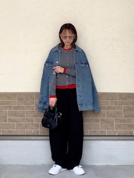 「ジージャン」｜SIZUさん（レディース・156cm）の冬コーディネート