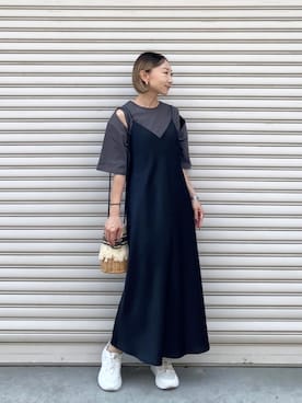 「アイテム（ワンピース/ドレス）」を使った、SIZUさん（レディース・156cm）の夏コーディネート