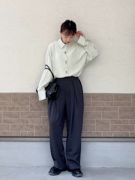 「SOYEN（ソイエン）のアイテム」を使った、SIZUさん（レディース・156cm）の春コーディネート