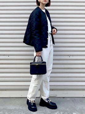 「MACKINTOSH PHILOSOPHY（ﾏｯｷﾝﾄｯｼｭ ﾌｨﾛｿﾌｨｰ）のアイテム」を使った、SIZUさん（レディース・156cm）の秋コーディネート