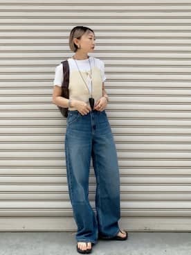 「アイテム（スキンケア）」を使った、SIZUさん（レディース・156cm）の夏コーディネート