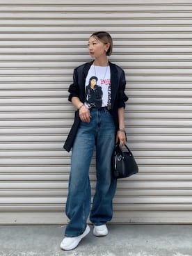 「レイヤードスタイル」｜「アイテム（ジャケット/アウター）」を使った、SIZUさん（レディース・156cm）の夏コーディネート