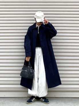 「アイテム（ネックレス、レッド系）」を使った、SIZUさん（レディース・156cm）の秋コーディネート