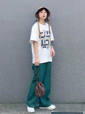 「FREAK'S STORE（フリークスストア）のアイテム（帽子）」を使った、SIZUさん（レディース・156cm）の春コーディネート