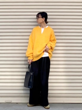 「notch.（ノッチ）のアイテム」を使った、SIZUさん（レディース・156cm）の冬コーディネート