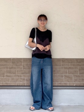 「ROSE BUD（ローズバッド）のアイテム」を使った、SIZUさん（レディース・156cm）の夏コーディネート